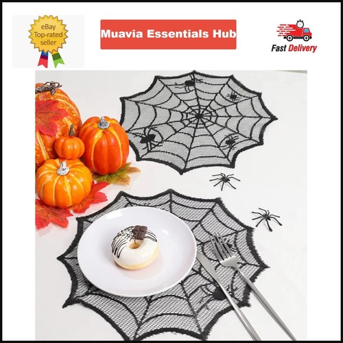 Spider placemat set black - spider,