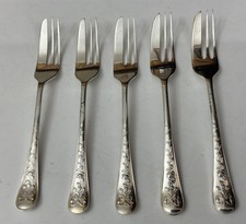 Vtg 5 X Bow Roses 13cm EPNS