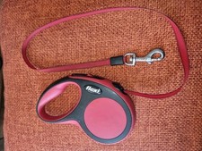 Flexi New Classic Dog Lead 5 Meter Tape Red. Max Weight 15kg.used.