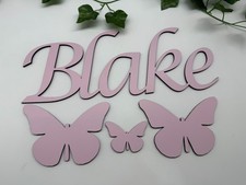 Personalised wooden toy box name set - Any colour, name and shapes - painted