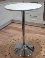 Tall Bar Table Breakfast Kitchen Dining Room Bistro Modern Furniture Metal Round
