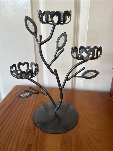 Metal candle holder with - metal,