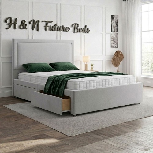 Double divan bed set - bed, plush