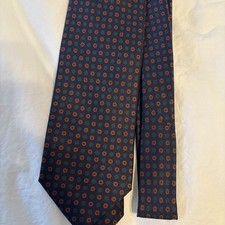 HN White London Navy, orange &