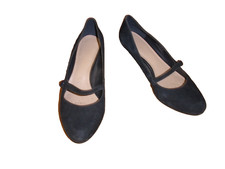 Ladies navy suede Footglove