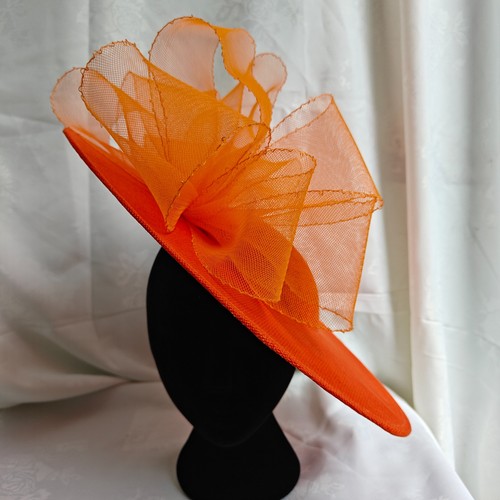 Orange flower wide brim 40cm - flower,