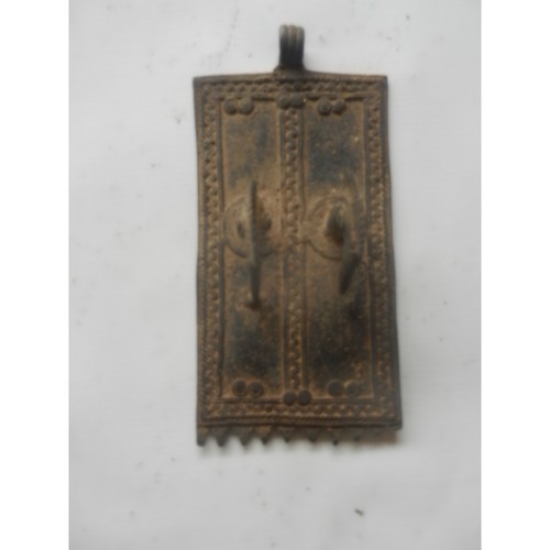 Cast bronze pectoral pendant - cast,