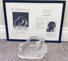 Mats Jonasson - 1982 Wood Marten - Maleras Glasbruk Sculpture - Limited Edition