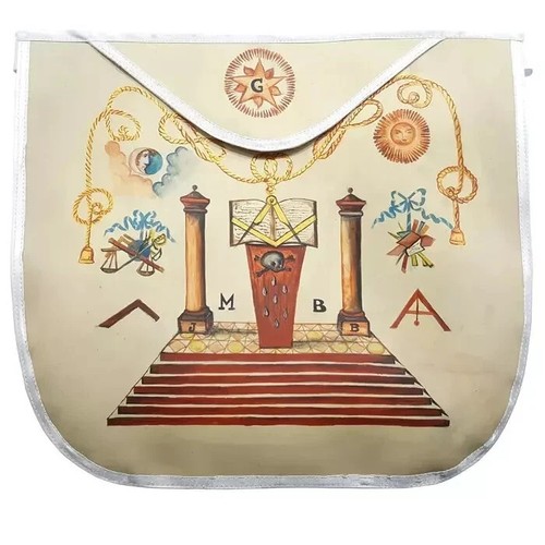 Masonic hand painted apron - masonic,
