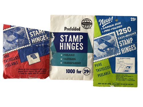 Stamp hinges opened packs - packs, 7f