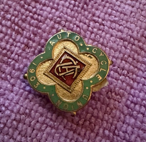 Vintage brass enamel auto - vintage,