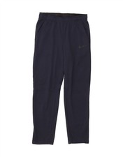 NIKE Mens Dri Fit Standard Fit Tracksuit Trousers Large  Navy Blue DI63