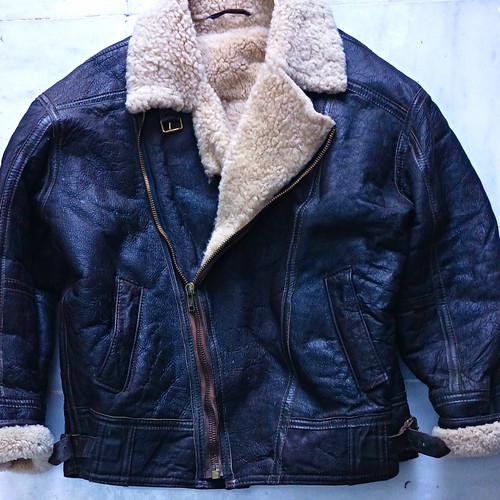 Mens real leather - leather, flying