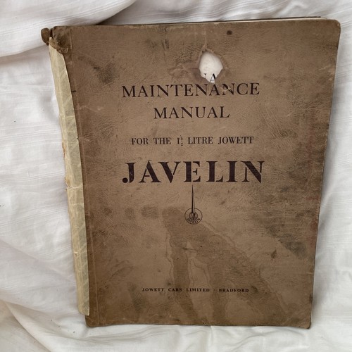 Workshop manual for jowett - a,
