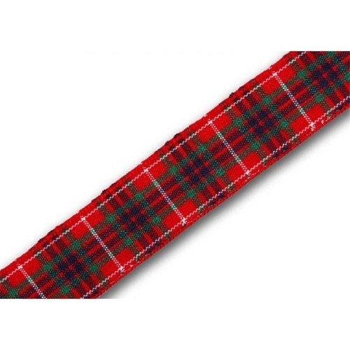 Red fraser tartan - ribbon~7mm,