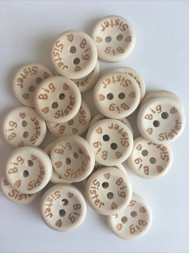 Wooden buttons 15mm - 10, x