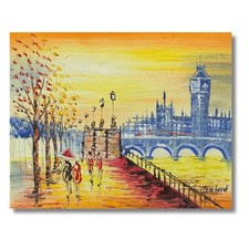 Sunset over London  Handmade