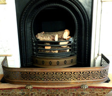 Brass Fireplace fender kerb