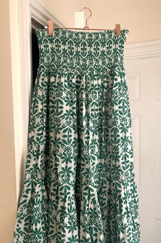 Zara green white print - &,