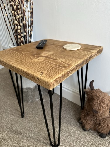 Rustic square side table - square,