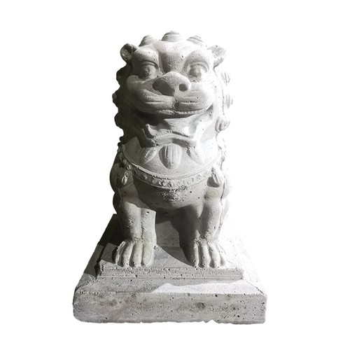 Concrete chinese lion - lion, planter
