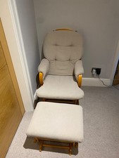 Nursing chair and footstool