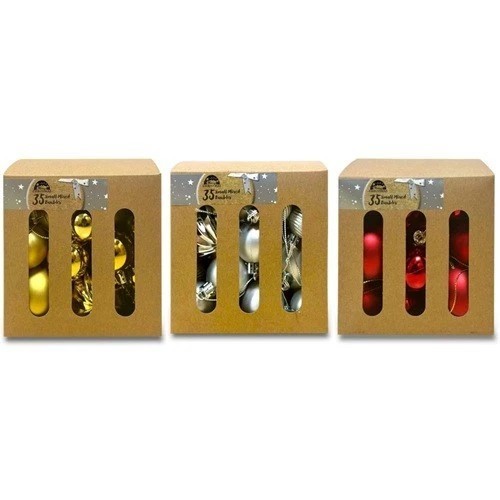 Small mixed baubles - mixed,