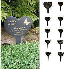 Grave Memorial Heart Stake Spike Ornament Crem Graveside Plastic Loving Memory