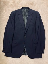 Thomas Pink London Men 100% Wool Blazer Jacket Size UK 46R EUR 56 Navy