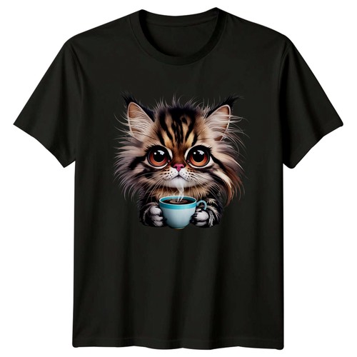 Adorable fluffy kitten sipping - fluffy,