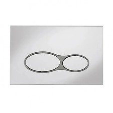 Crosswater Svelte Dual WC Flush Plate Chrome Finish Oval Buttons SEFLUSHC