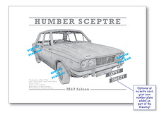 Humber Sceptre Mk3 hand-drawn