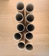 10 Heavy Duty Cardboard Tubes Rolls Art Craft 305mm Length 50mm Width 2mm Thick