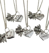 SILVER NECKLACE Bumble Bee Family Charm Pendant Gift + Bag * Huge Choice *