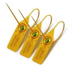 Yellow Pull-tight Security Seals 220mm. Plastic Numbered Tags Ties Anti-Tamper