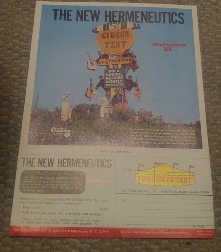 The new hermeneutics - the,