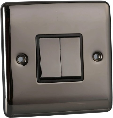 Black nickel polished sockets - black,