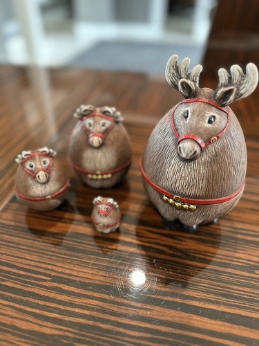 Vtg nesting reindeers 1994 - reindeers,