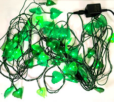 IKEA Skina Hanging Lights Translucent Green Leaves Ivy Indoor Outdoor Christmas