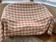 Pair of Beige/Red/Yellow Curtains. 52” Drop x 102” Wide or 132  cm x 259 cm