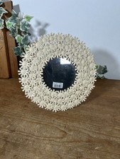 Laura Ashley Metal Flower Round Photo Frame Shabby Chic Style Cream Photo Frame