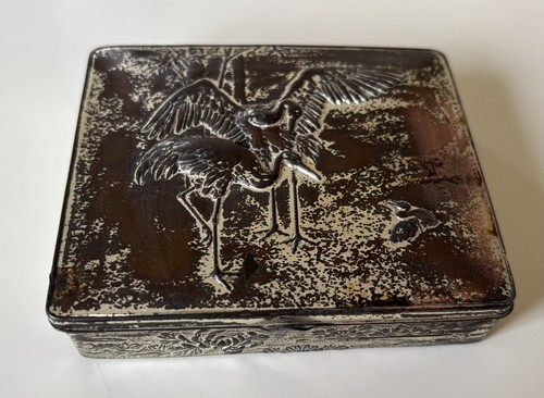 Vintage antique metal flamingo - vintage,
