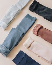 NEW Primark Velvet Plush Leggings Viral Womens Faux Fur Black Coloured Winter