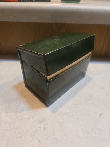 Vintage green metal - metal, card