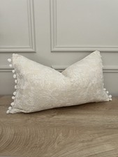 White Lace Beige Cushion