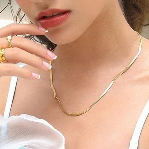 18k gold plated snake - gold,