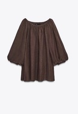 Zara Off The Shoulder Brown