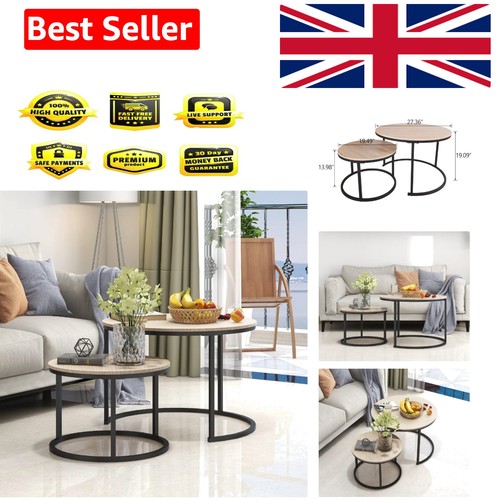 Round nesting coffee table - coffee,