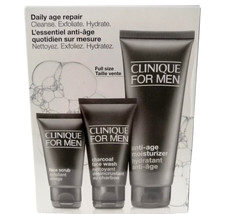Clinique for Men Daily Age Repair Set Moisturiser 100ml, Face Wash & Face Scrub