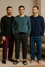 Mens PJ's FLANNEL Set Pyjamas